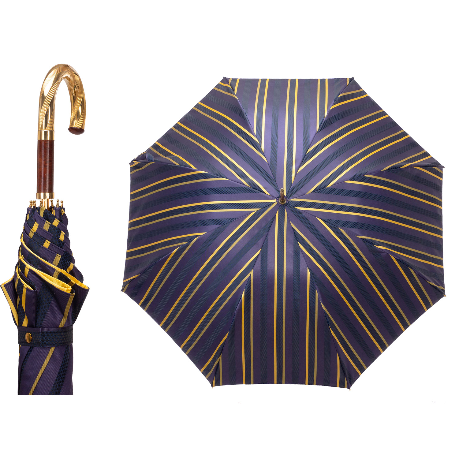 Art. 5200. 11 Regimental umbrella with double purple and yellow canopy