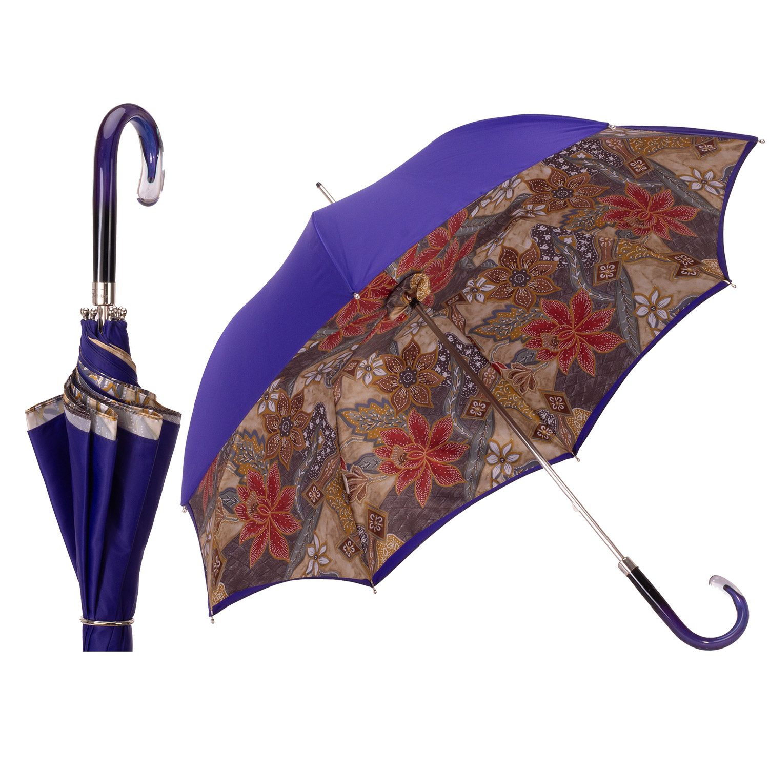 Art. 5200. 23 Purple floral and plain umbrella