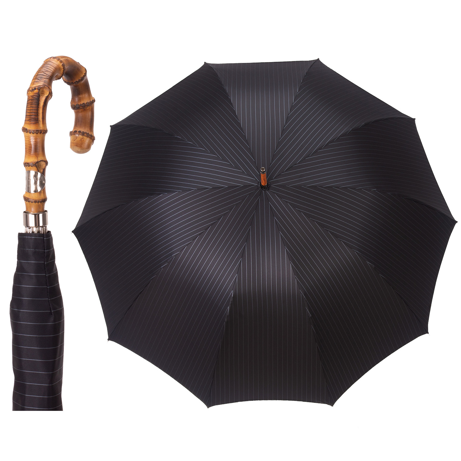 Art. 1200. 2 Fornara English Style Pinstriped Umbrella