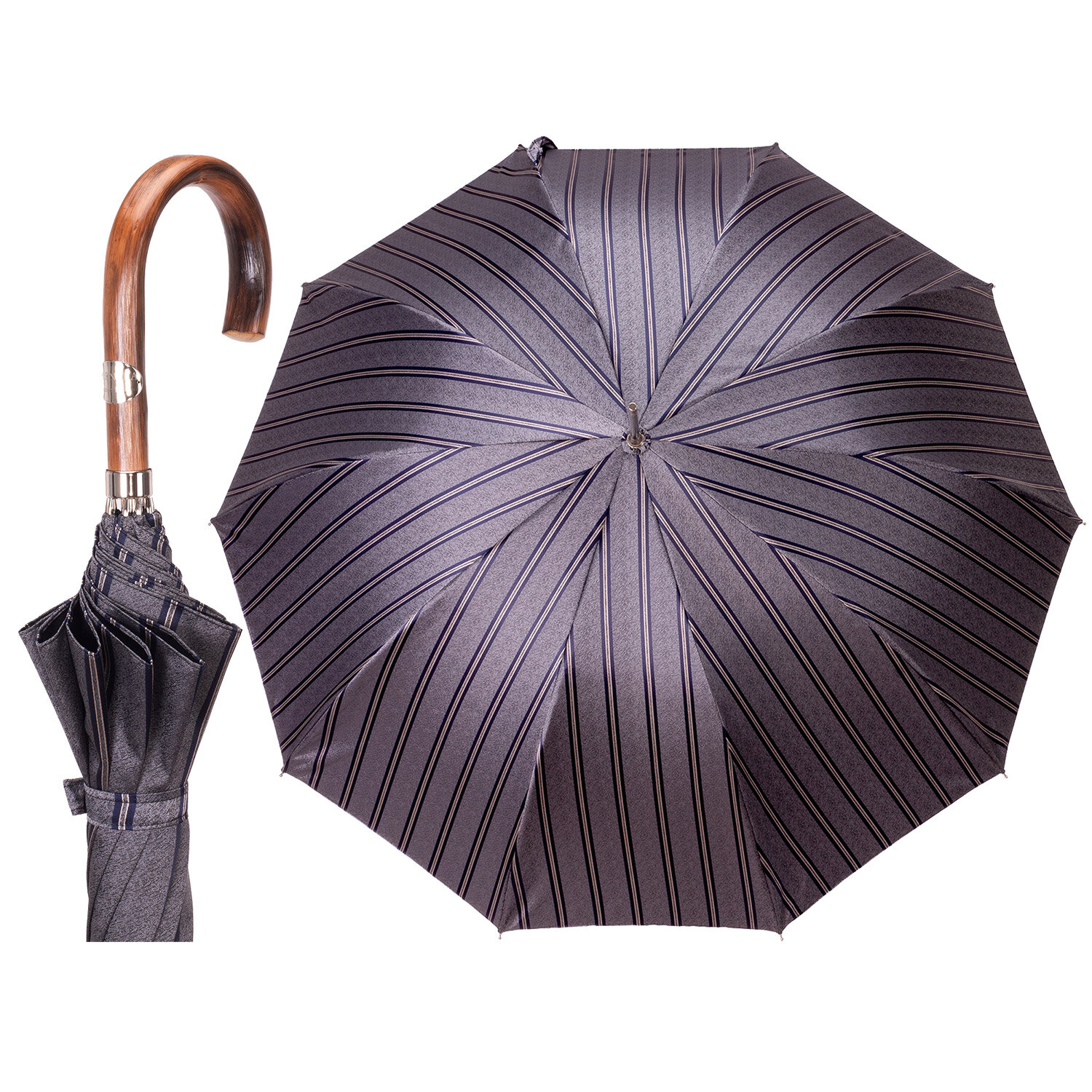 Art. a11800 .3 Ombrello automatico regimental grigio