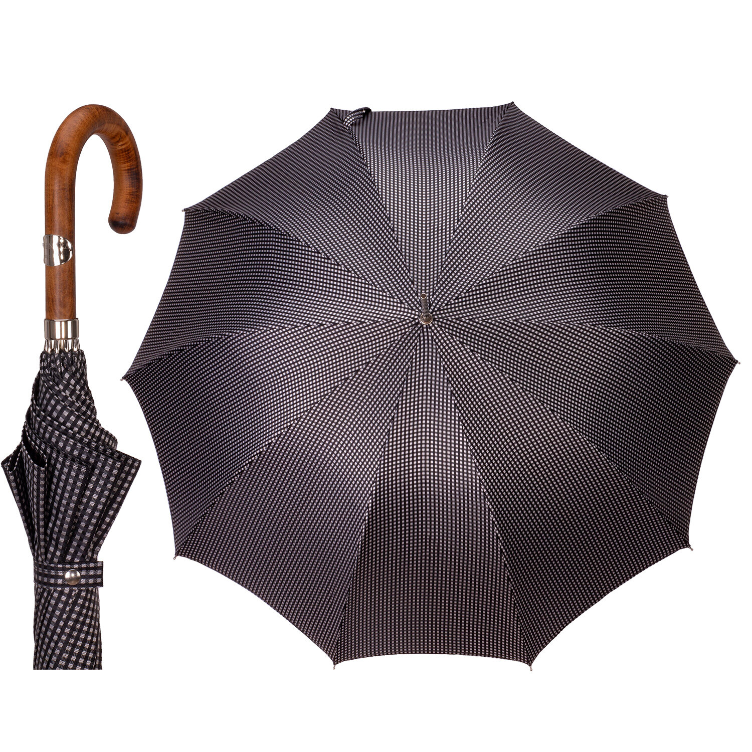 Art. a6500. 2  Ombrello automatico quadrettino bianco e nero