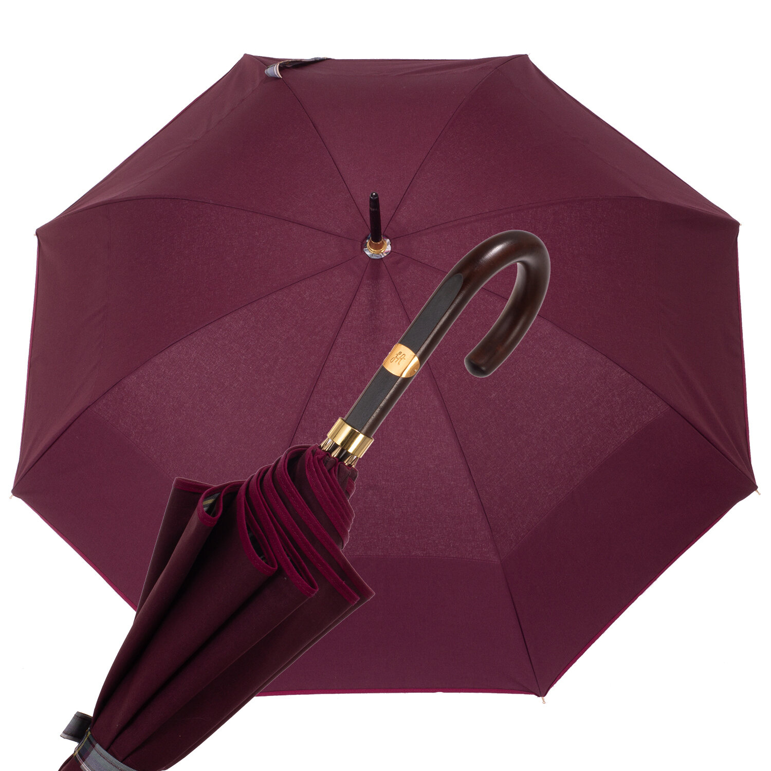 Ombrello bordò con interno scozzese FA 955