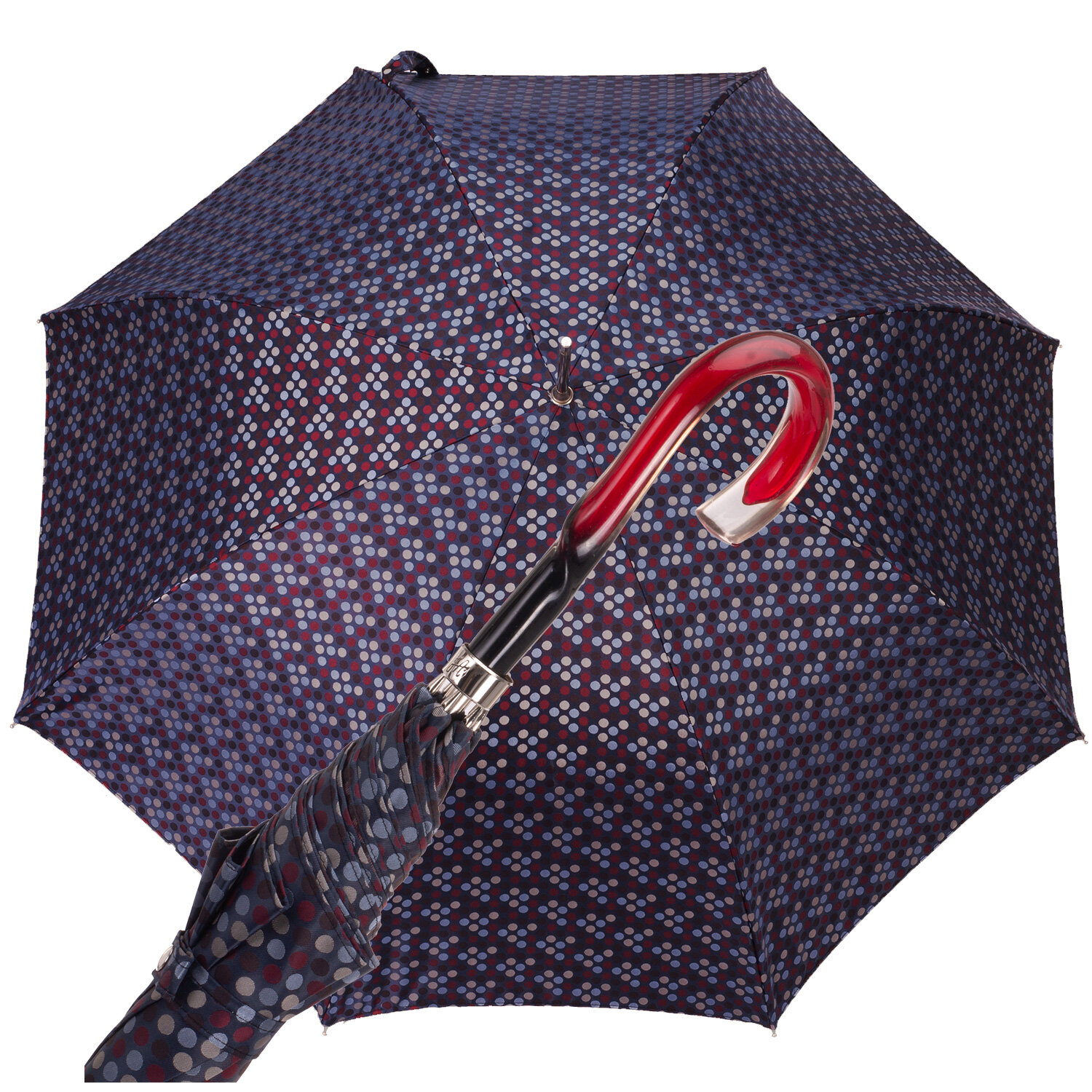 FA 9811 Ombrello automatico donna fantasia pois bordò