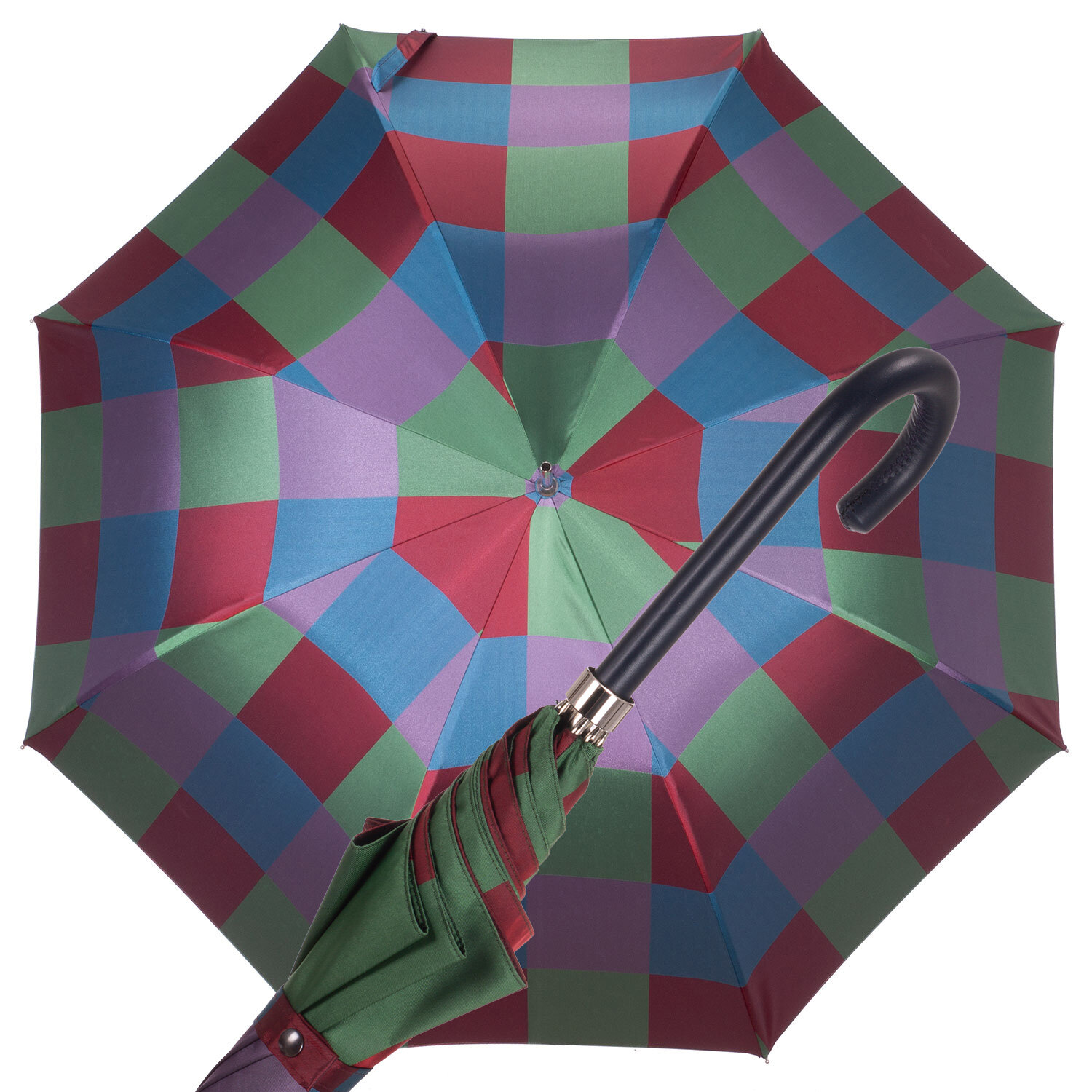 Ombrello quadri lilla  Fa9817