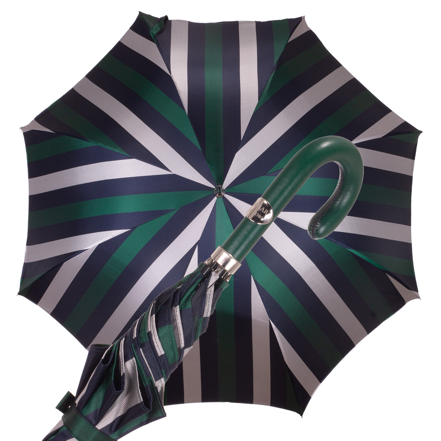 Ombrello automatico grande regimental verde FA306