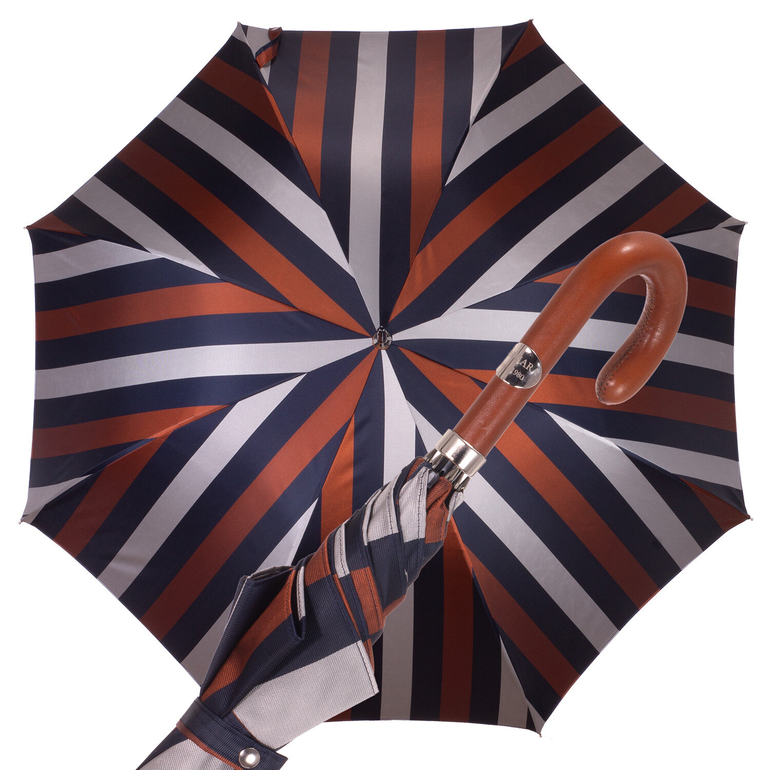 Ombrello automatico grande regimental arancio FA307