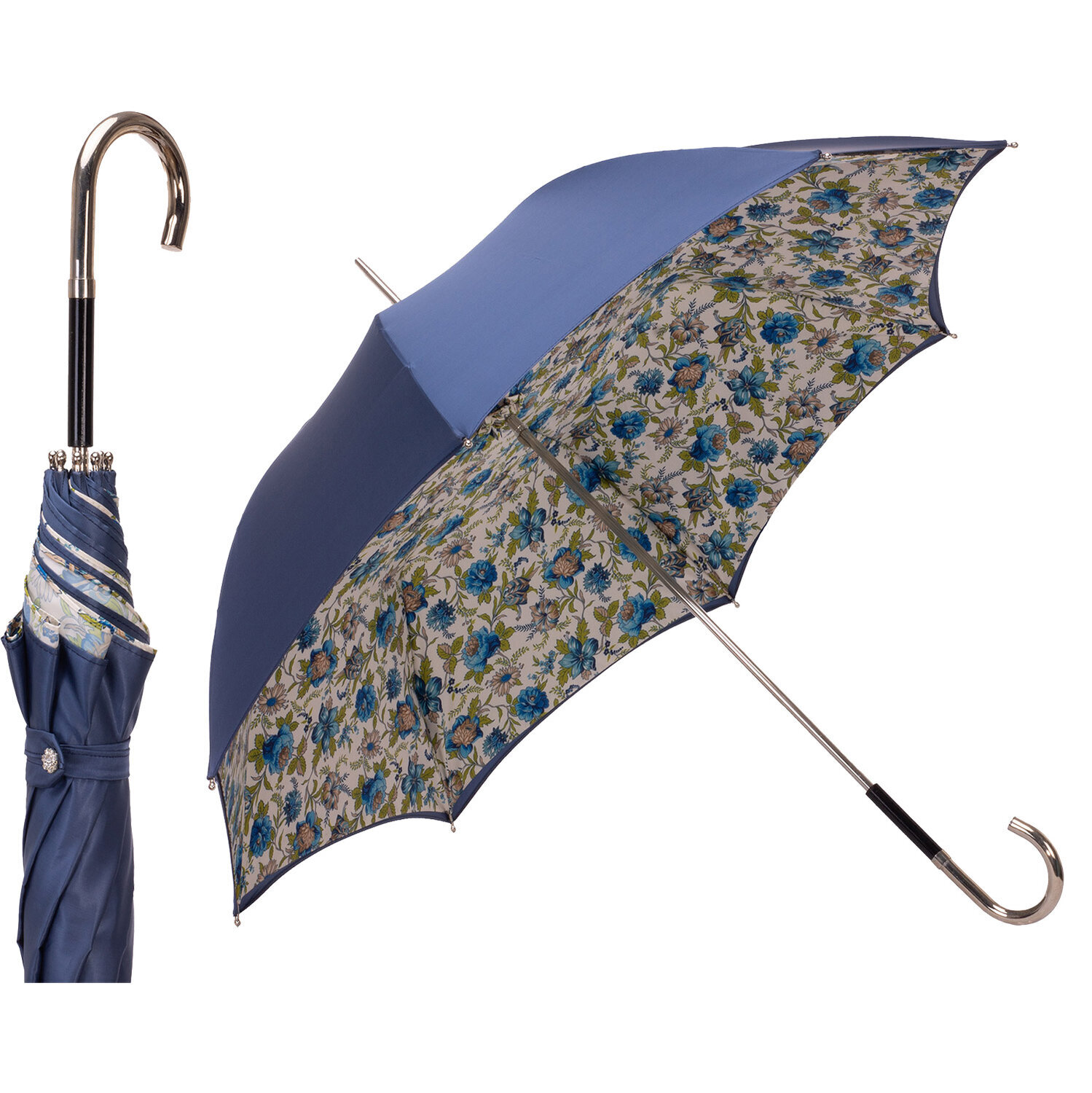 Art. 5200. 21 Fornara doppio telo avio e fiori blu