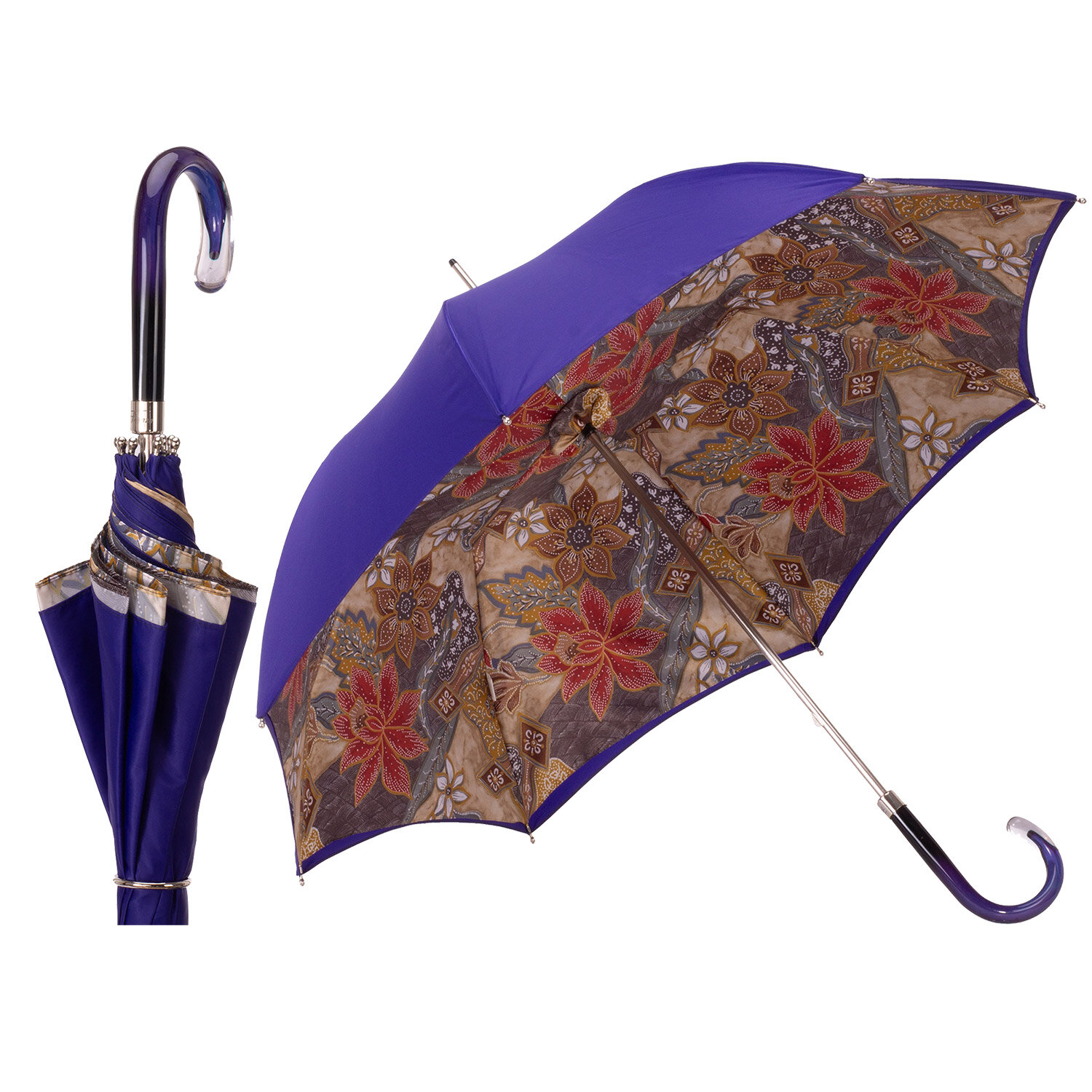 Art. 5200. 23  Ombrello fiorato e unito viola