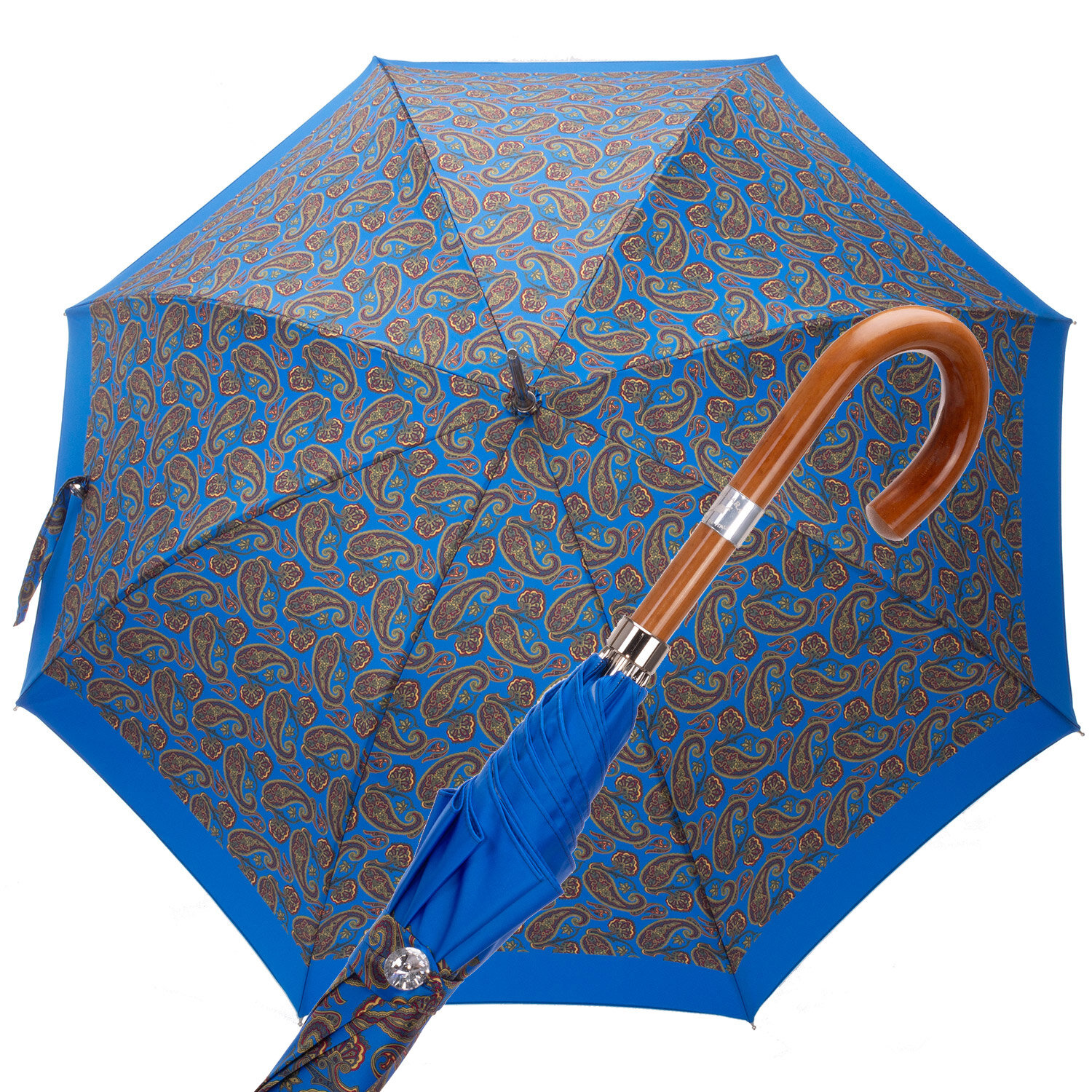 Ombrello Donna Automatico paisley bluette