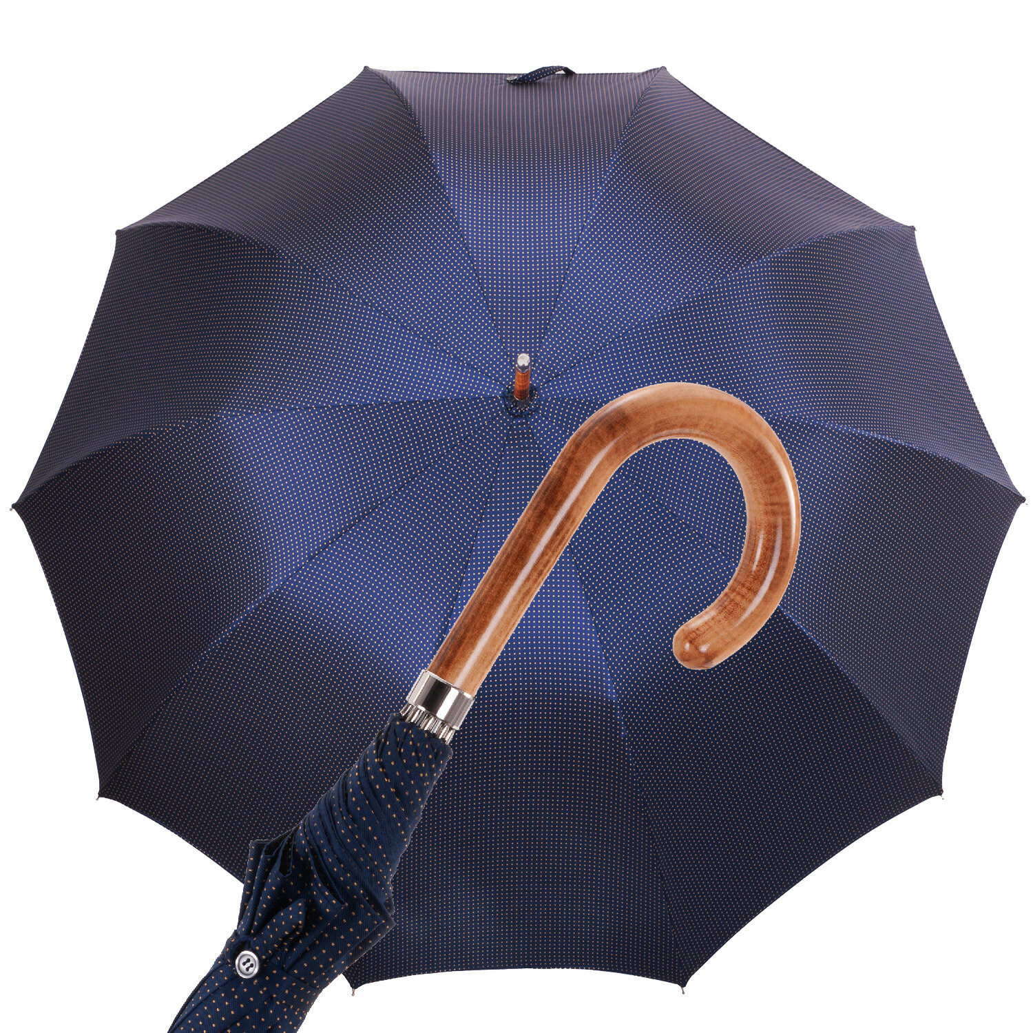 Ombrello Stile Inglese blu pois gialli 5400 v2