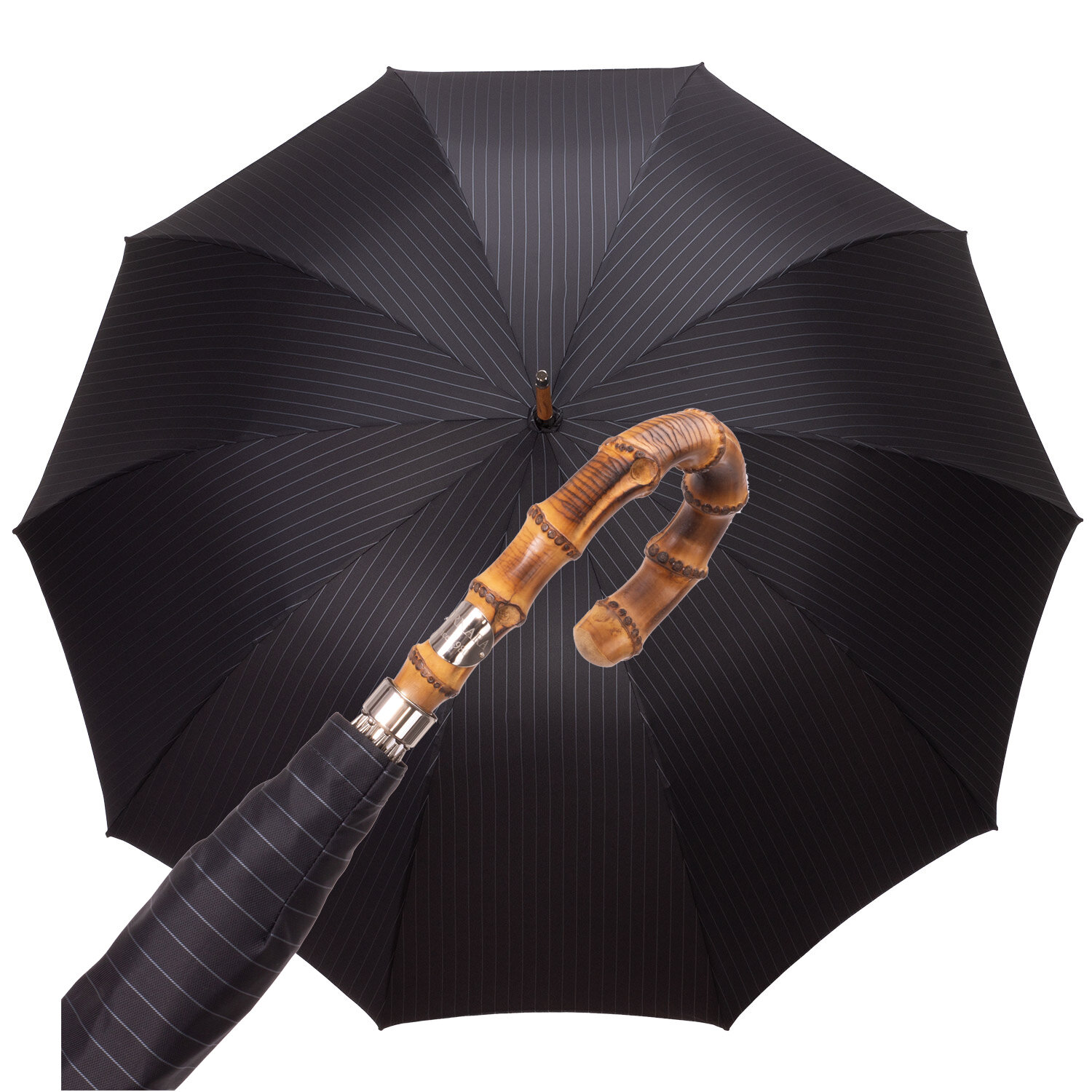 Ombrello Fornara Stile inglese gessato bambù 1200v2