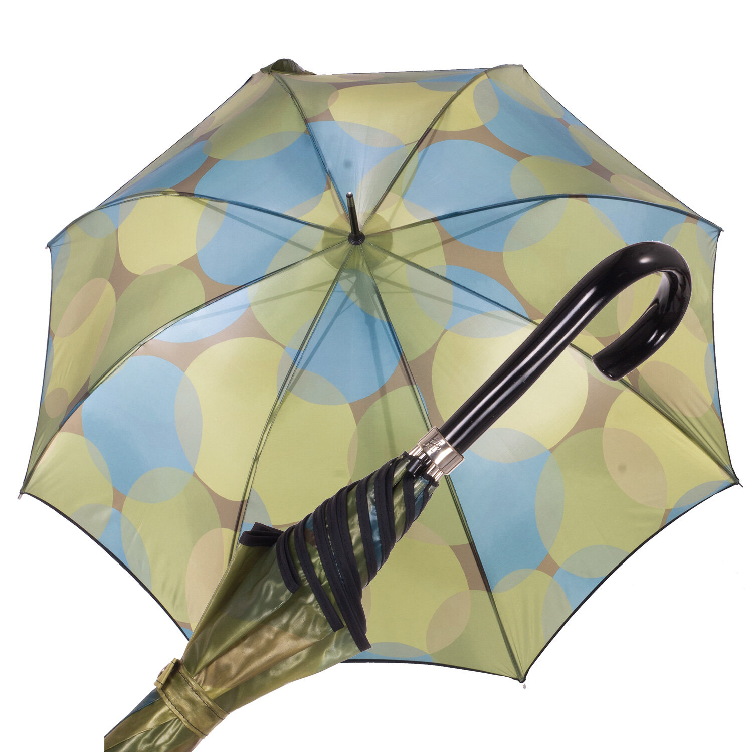 Ombrello trasparente cerchi verdi Fa 0021