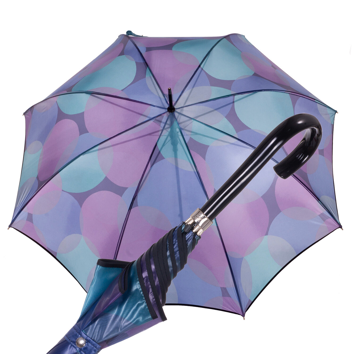 Ombrello trasparente cerchi viola Fa 0020