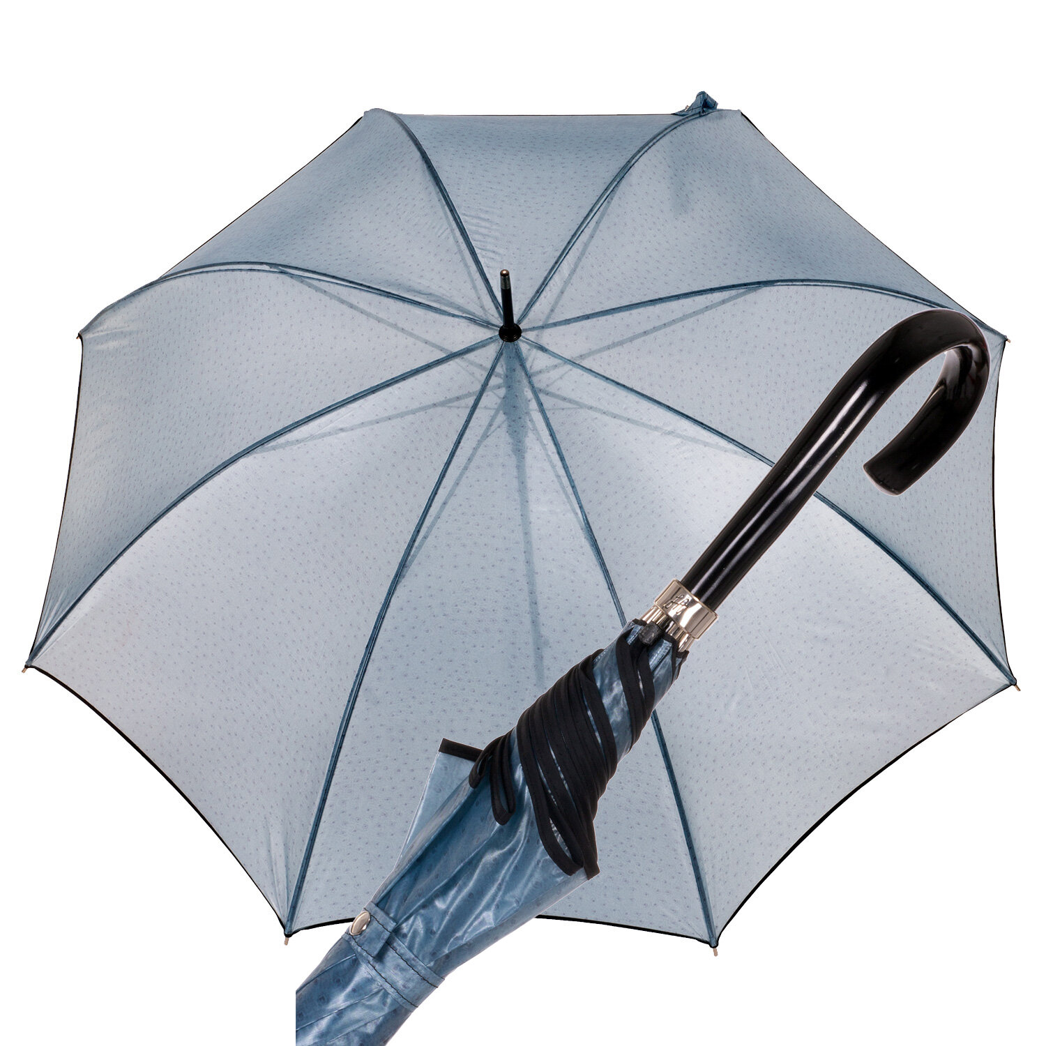 Ombrello trasparente stampa struzzo azzurro Fa 0024