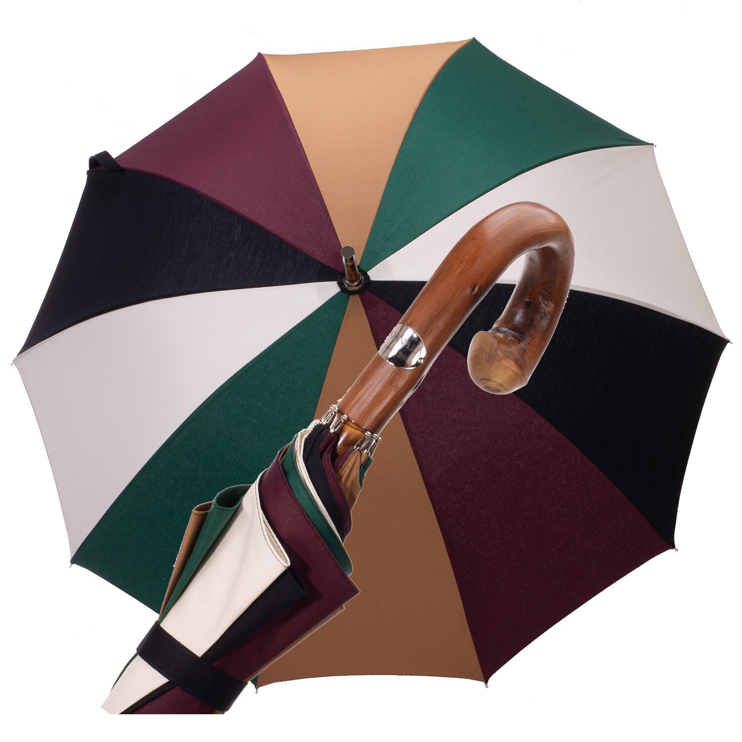 Ombrello piantino castano intero multicolore