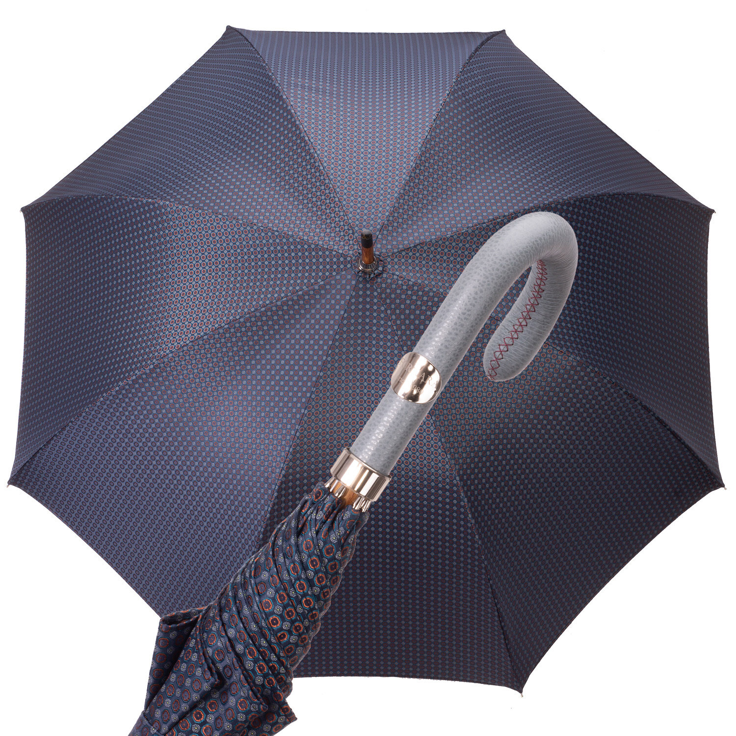 Art. 12500. 3 Ombrello disegno fantasia cravatta grigio