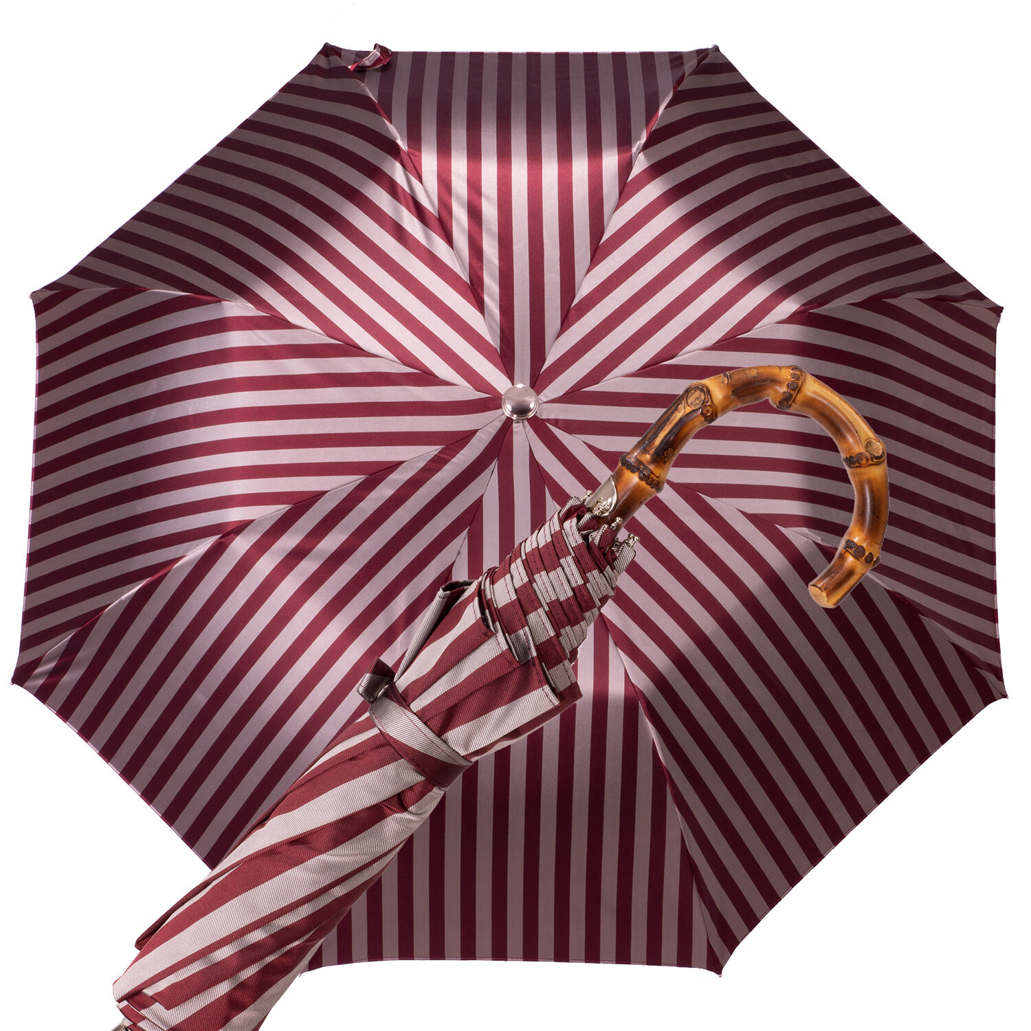 Ombrello pieghevole rigato beige art.9000 v 2