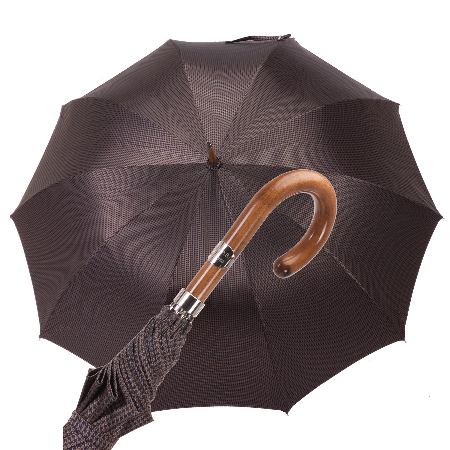 Ombrello Stile Inglese pied de poule marrone  9900 v1
						