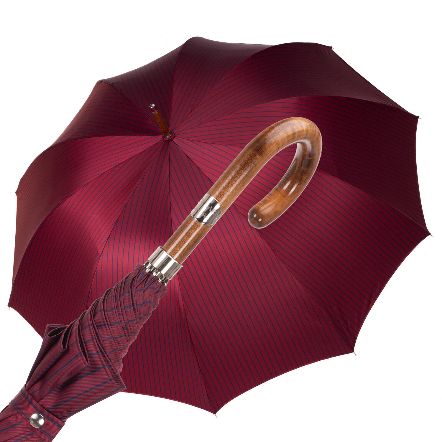 Art. 9100. 2   Ombrello Stile Inglese gessato burgundy