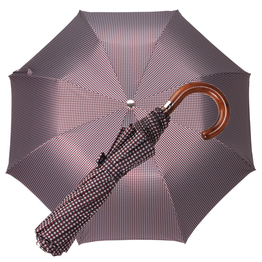 Tm 6500. 1 Ombrello pieghevole quadrettino bordò