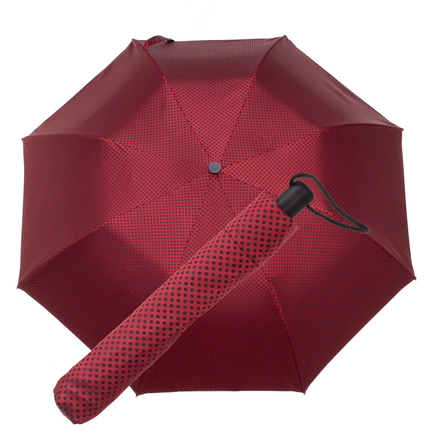Tm 9400. 1 Ombrello pieghevole rosso pois
